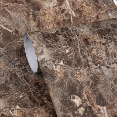 Fusion Graphix Black Granite Look Marble Gloss Film Vinyl Self Adhesive Counter Top Peel and Stick Door Wardrobe Wall Papers Wall Decal M-4 (24x100)