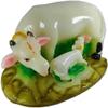 RIPE INDIA Fengshui Wish Fulfilling Cow with Calf On Lucky Coins White Color Feng Shui Wealth Cow Showpiece view 1