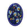 Shiv KRIPA Blue Art Pottery Ceramic Wall Hanging Handmade 7 Inch Round Plate (Blue & Multi) view 1
