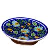 Shiv KRIPA Blue Art Pottery Ceramic Wall Hanging Handmade 7 Inch Round Plate (Blue & Multi) view 2