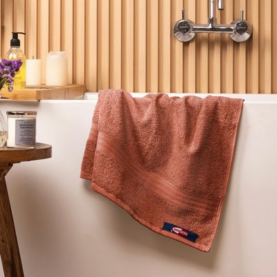 Sassoon Kama 100% Cotton Medium Bath Towel in 450 GSM- Rust