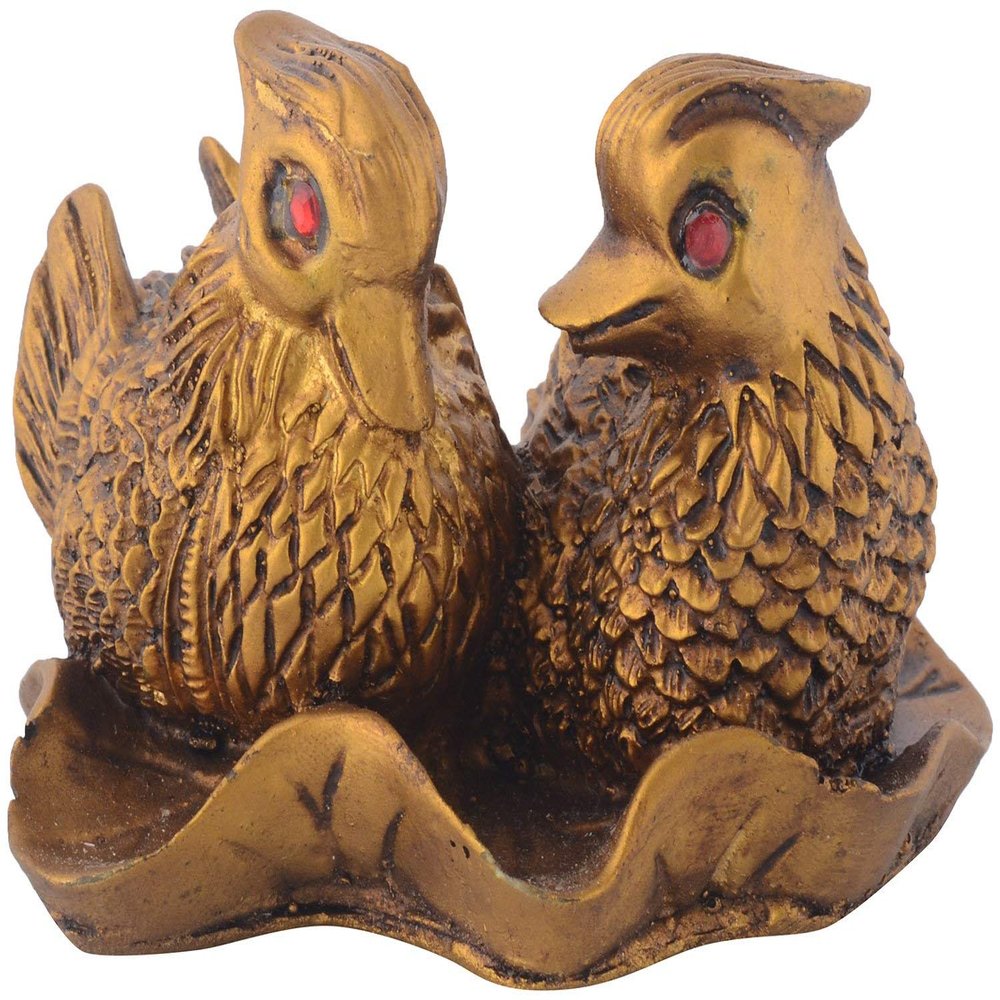 GJ Polyresin Feng Shui Mandarin Duck Showpiece (6 cm x 7 cm x 5 cm)