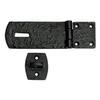 Adonai Hardware Ahian Black Antique Iron Hasp & Staple - Black Powder Coated view 1