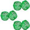 SKAVIJ Handmade Twisted Wire Mesh Napkin Rings Holders Decor Dinner Party Wedding Thanksgiving Christmas Gathering (Green 6pcs) view 1