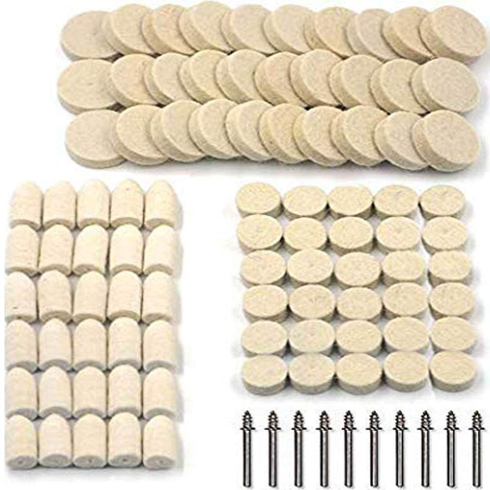 DIY Crafts Pack Of 40 Pcs, Felt Wool Pad With Mandrel, Wool Felt Polishing Pad & Polishing (Pack Of 40 Pcs, Felt Wool Pad With Mandrel)