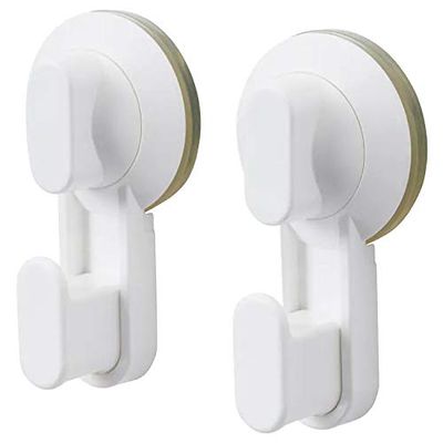 IKEA Synthetic Rubber, ABS Plastic Hook with Suction Cup, White (2 Pieces)