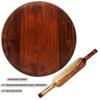 Sri Balajee Bangles Chakla Belan Wooden Handmade Kitchen Item, 13 Inches,Brown (Chapathi Maker 10 inch, 13 in) view 3