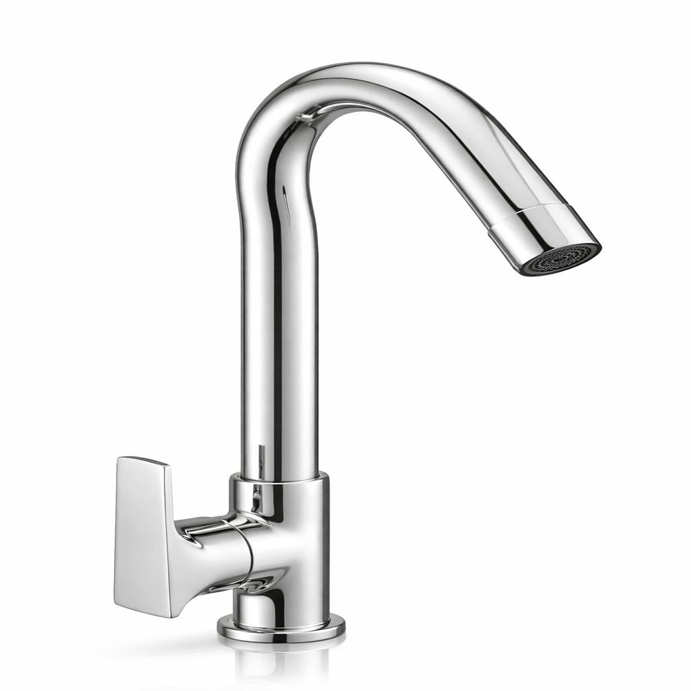 10x Swan Neck ST-9089Table Mounted Full 360 Degree Swivel Quarter Turn Brass Cartridge (Chrome Finish)