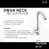 10x Swan Neck ST-9089Table Mounted Full 360 Degree Swivel Quarter Turn Brass Cartridge (Chrome Finish) view 2