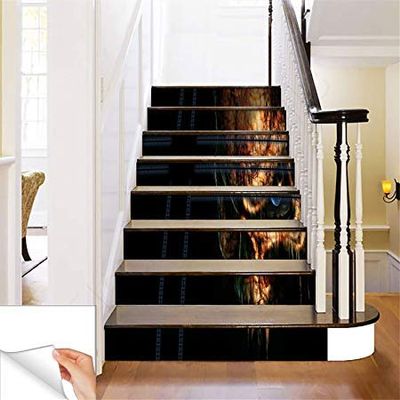 Gadgets Wrap Printed New Punisher Steps Sticker Removable Stair Sticker Floor Wall Decor Decals Sticker