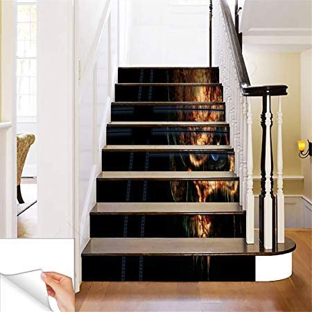 Gadgets Wrap Printed New Punisher Steps Sticker Removable Stair Sticker Floor Wall Decor Decals Sticker
