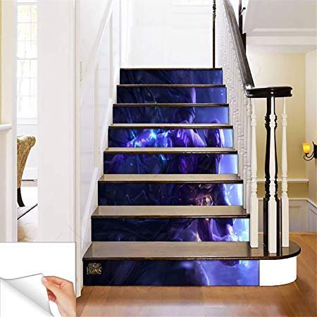 Gadgets Wrap Printed League Legends Magic Casters Steps Sticker Removable Stair Sticker Floor Wall Decor Decals Sticker
