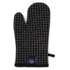 Encasa XO Oven Gloves for Microwave (2 pc Set) - Heat Proof, Thick & Safe | Longer 18x30 cm Mittens for Protection in Kitchen Cooking & Baking - Butcher Checks Black view 2