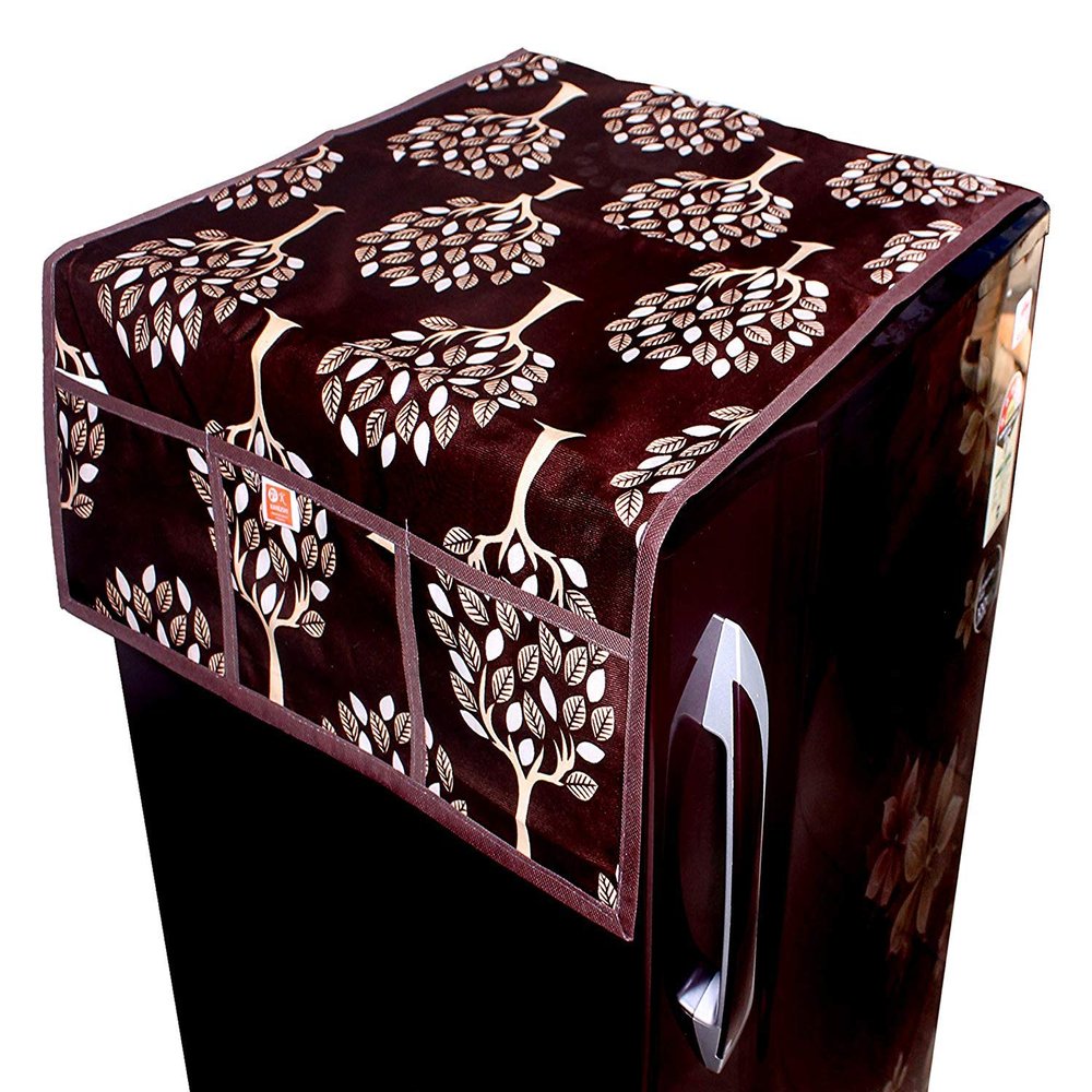 KANUSHI Industries Designer Fridge Top Cover (Brown)(FT-TR-MAR-01)