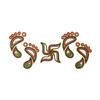 Aabhaas Design Swastik Rangoli for Diwali Floor, Wall, Table-Lakshmi Feet Rangoli-Acrylic Handcrafted Decorative Kundan Swastik Rangoli Set, Swastik Size:4x4cm Feet Size: 12X6cm (Set of 3 Pieces) view 3