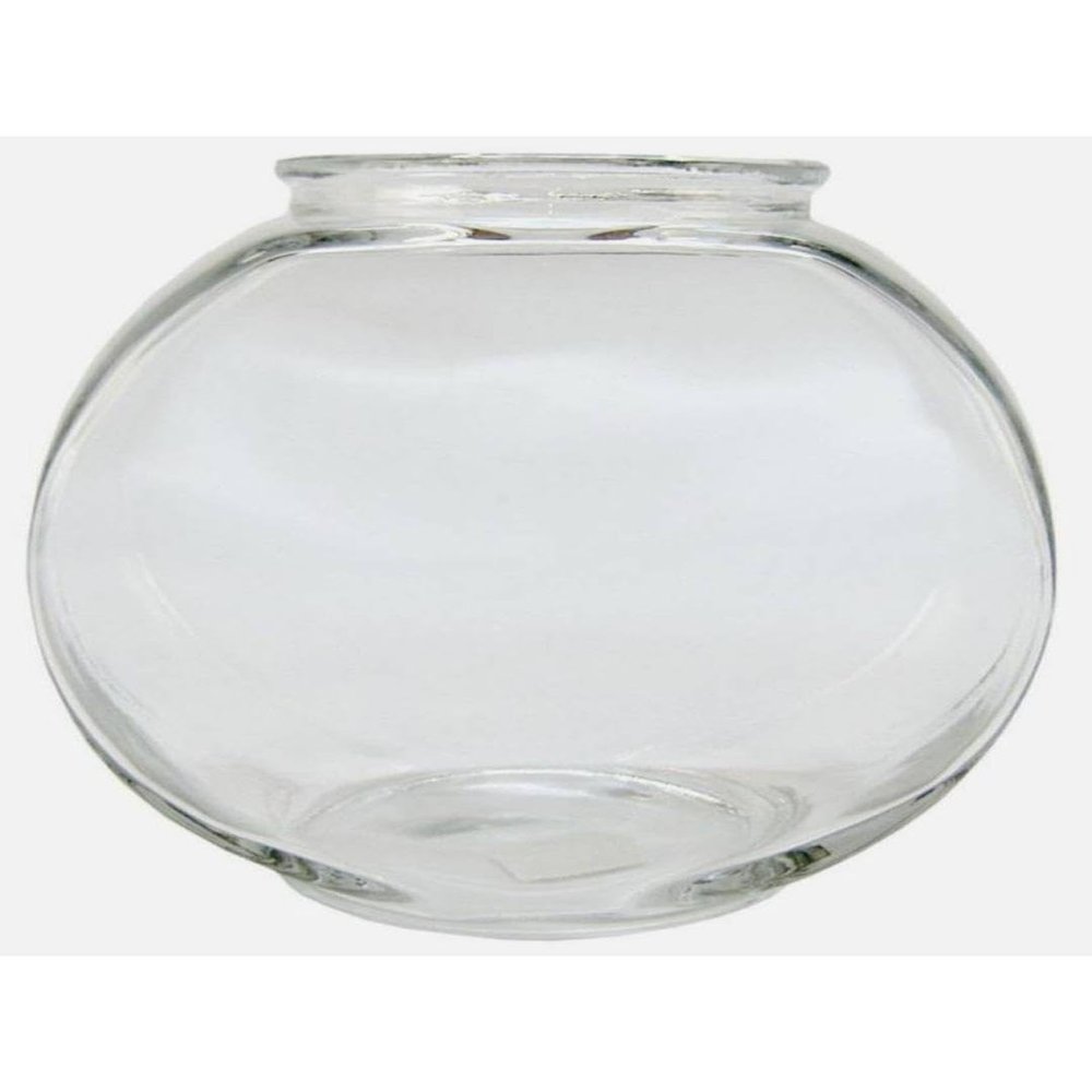 Somil Clear & Transparent Decorative Glass Fish Pot for Zoom View, Indoor Home, Room, Table Top, Dia -6 Inch, 15 X 15 X 15 Cm