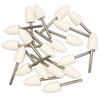 DIY Crafts Pack Of 6 Pcs, Rotary Tool Accessory, Wool Felt Point Mandrel Mounted Polishing Bits White Conical Accessories Kit Fit (Pack Of 6 Pcs, Rotary Tool Accessory) view 1