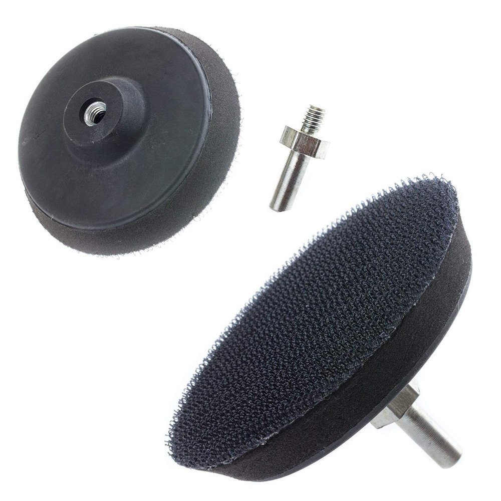 DIY Crafts 4" inch 1 Set, Backer Pad + Universal Nut, Hook & Loop Rotary Backing Pad Drill Attachment/Diameter Thread Drill Adapter M10/1(4" inch 1 Set, Backer Pad + Universal Nut)