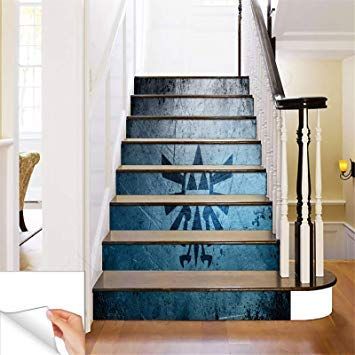 Gadgets Wrap Printed Classy Desing Steps Sticker Removable Stair Sticker Floor Wall Decor Decals Sticker