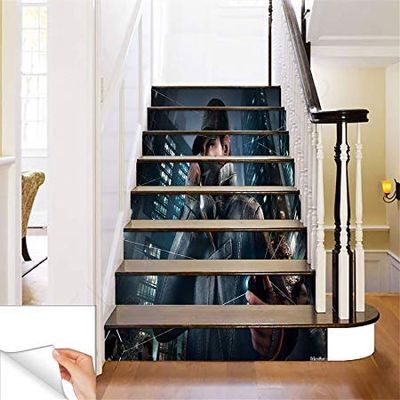 Gadgets wrap Printed Watch Dogs Aiden Pearce The Vigilante Steps Sticker Removable Stair Sticker Floor Wall Decor Decals Sticker