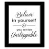 TIED RIBBONS Believe in yourself and You will be Unstoppable Printed Motivational Framed Poster for Wall (Multicolour, 25.9 x 34.5 cm) view 1