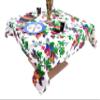 Miyanbazaz Textiles Cotton Square Floral Dining/Tea/Coffee Table Cover for Home (Multicolor, 60X60 Inch) view 2