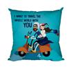 YaYa cafe I Want to Travel World with You Love Printed Canvas Cotton Cushion Cover Throw Pillow (20 x 20 inches; Blue) view 1