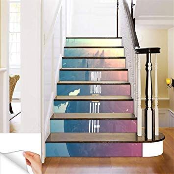 Gadgets Wrap Printed Like Is Music Steps Sticker Removable Stair Sticker Floor Wall Decor Decals Sticker