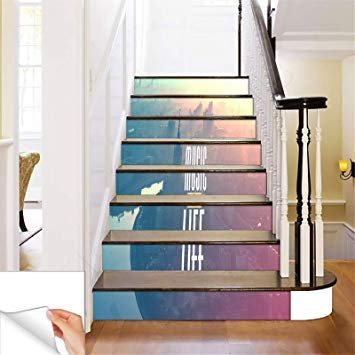 Gadgets Wrap Printed Like Is Music Steps Sticker Removable Stair Sticker Floor Wall Decor Decals Sticker