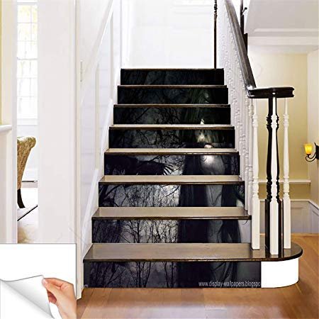Gadgets Wrap Printed Half Cut Down Steps Sticker Removable Stair Sticker Floor Wall Decor Decals Sticker