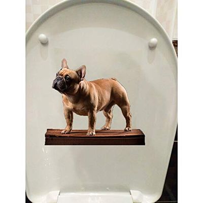 Gadgets Wrap 21.3 * 18.3Cm French Bulldog Animal Wall Decals Decoration Home Toilet Sticker T1-0316