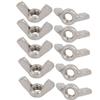 Aexit M5 (Home hardware) Thread 0.8mm Pitch 201 Stainless Steel Wingnut Butterfly (67ry765qf653) Nut 10pcs view 1