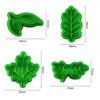 S.B. ANJALI SHALU BHAI Mould, 4Pcs/Set DIY Bake Mold Leaf Shape 3D Cookie Cutter Biscuit molds Kitchen Tool view 4