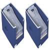 HomeStrap Set Of 2 Non Woven Shirt Stacker/Cloth Storage Foldable Wardrobe/closet Organizer With Handle For T-shirts Shirts & Clothes (Navy Blue) view 1