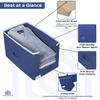 HomeStrap Set Of 2 Non Woven Shirt Stacker/Cloth Storage Foldable Wardrobe/closet Organizer With Handle For T-shirts Shirts & Clothes (Navy Blue) view 3