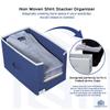 HomeStrap Set Of 2 Non Woven Shirt Stacker/Cloth Storage Foldable Wardrobe/closet Organizer With Handle For T-shirts Shirts & Clothes (Navy Blue) view 4