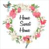 Paper Plane Design Wall Sticker for Living Room, Bedroom, Hall, Kitchen Decor | Home Sweet Home, Flowers and Birds | PVC Vinyl | Pack of 1 (60 cm x 60 cm)_des329 view 1
