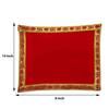 Salvus App SOLUTIONS Handcrafted Fabric Red Color Asan Cloth/God Idols Pooja Asan/Asan Kapda for Chowki (8x10 inch) view 2