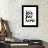 TIED RIBBONS Lets stay home Printed Framed Poster for Wall (25.9 cm x 34.5 cm) view 2