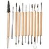 MSGH Ceramic 11 Pcs Wooden Handle Clay Pottery Sculpting Tools view 1