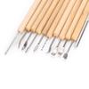 MSGH Ceramic 11 Pcs Wooden Handle Clay Pottery Sculpting Tools view 2