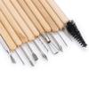 MSGH Ceramic 11 Pcs Wooden Handle Clay Pottery Sculpting Tools view 3