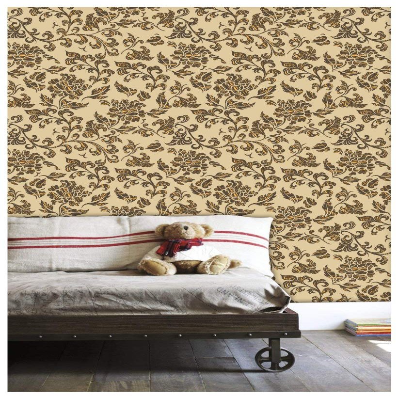 Paper Plane Design Wallpaper Self Adhesive Sticker Theme Floral Printed Multicolour- 10 Square Feet, 16 X 90 inch X 1 Roll