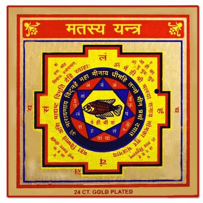 ASTRO HUB Matasya Yantra, vastu Items for Home for Good Luck, matsya Yantra for Home, matsya yantram, vastu matsya Yantra