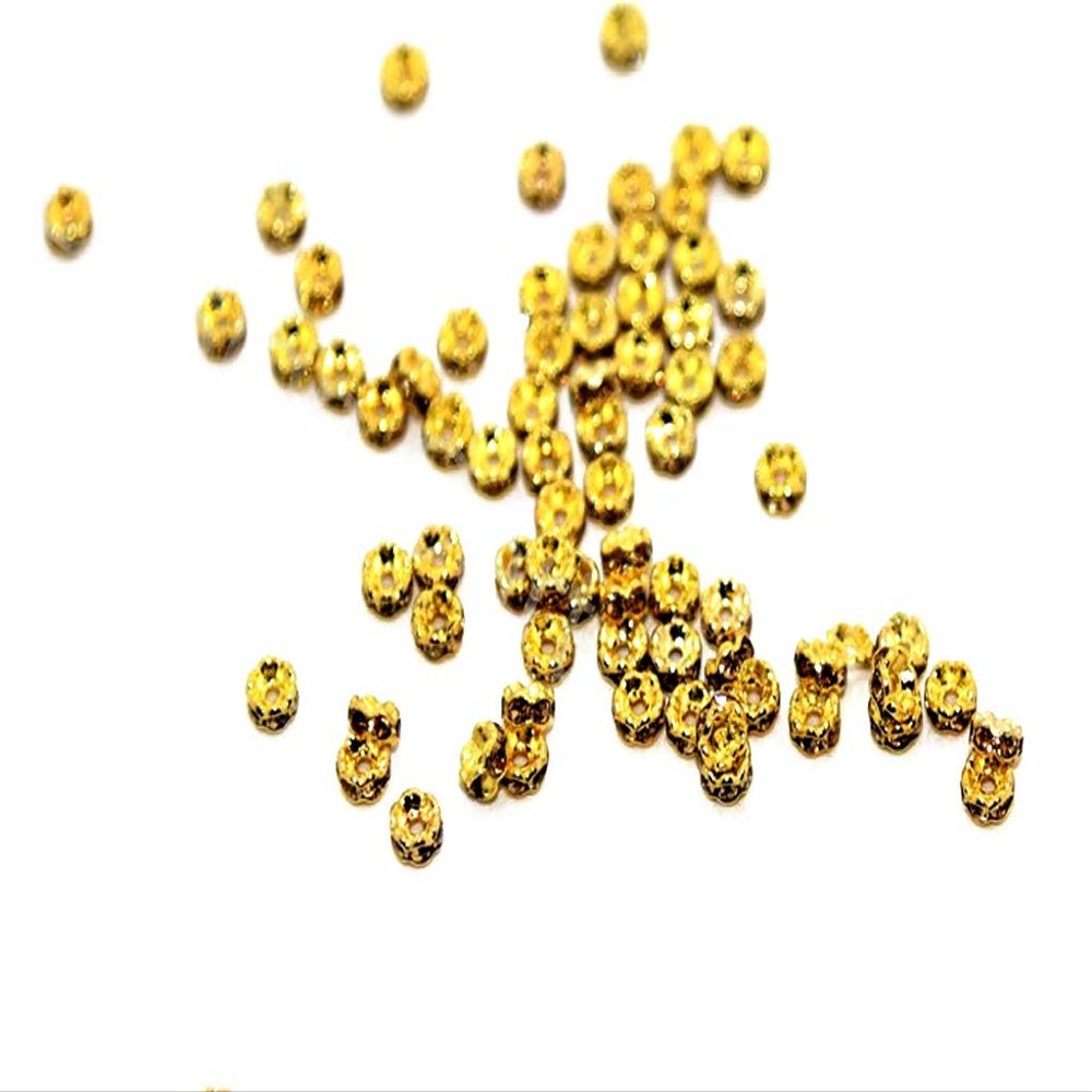 The Design Cart Brown Small Golden Rings (4 mm) (100 Pieces) Can be Used for Embroidery, Embellish Apparels, Sewing, Art and Craft
