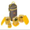Cutting EDGE Canva Plastic Lunch Box Set, 5-Pieces (4 Box and Lunch Bag) (Yellow) view 3