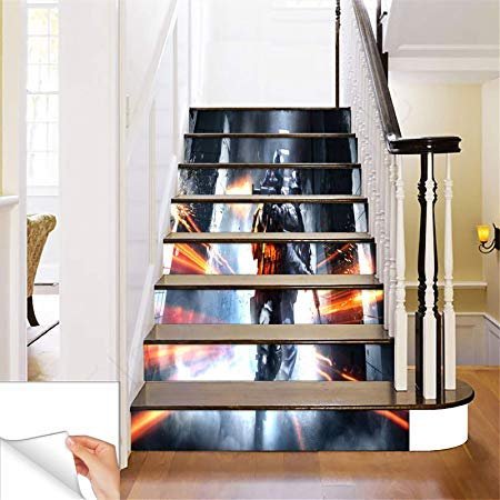 Gadgets Wrap Printed Steps Sticker Removable Stair Sticker Floor Wall Decor Decals Sticker - Game