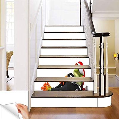 Gadgets Wrap Printed Frog Coat Steps Sticker Removable Stair Sticker Floor Wall Decor Decals Sticker