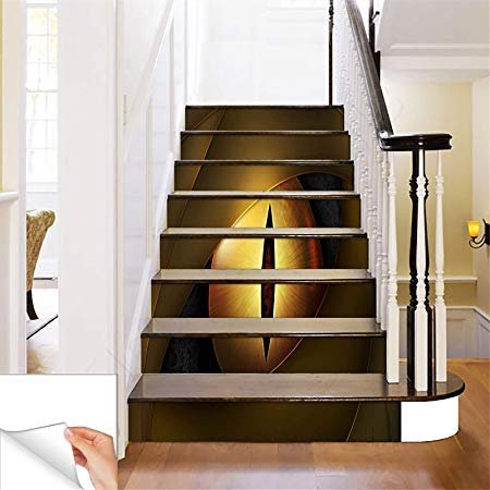 Gadgets Wrap Printed Demon Eye Steps Sticker Removable Stair Sticker Floor Wall Decor Decals Sticker