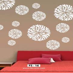 Unique Decor"Traditional Pattern" Reusable Wall Plastic Sheet Stencil(18 inch, 12 inch, 8 inch and 6 inch)
